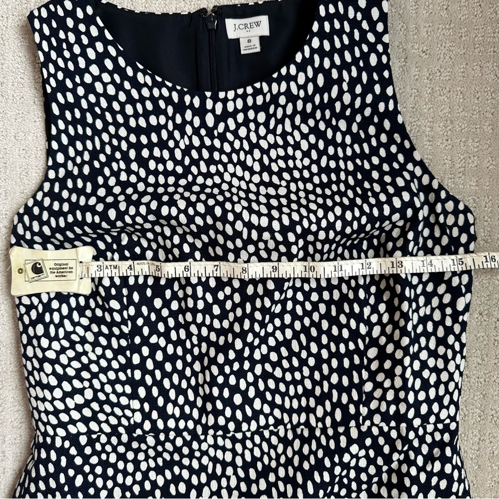 NWOT J. CREW| Dark Navy and White Sheath Dress Sz 8 - Picture 4 of 8